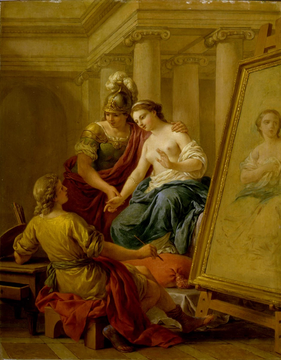 Apelle si innamora dell'amante di Alessandro Magno - Musée des Beaux, Arts de Caen